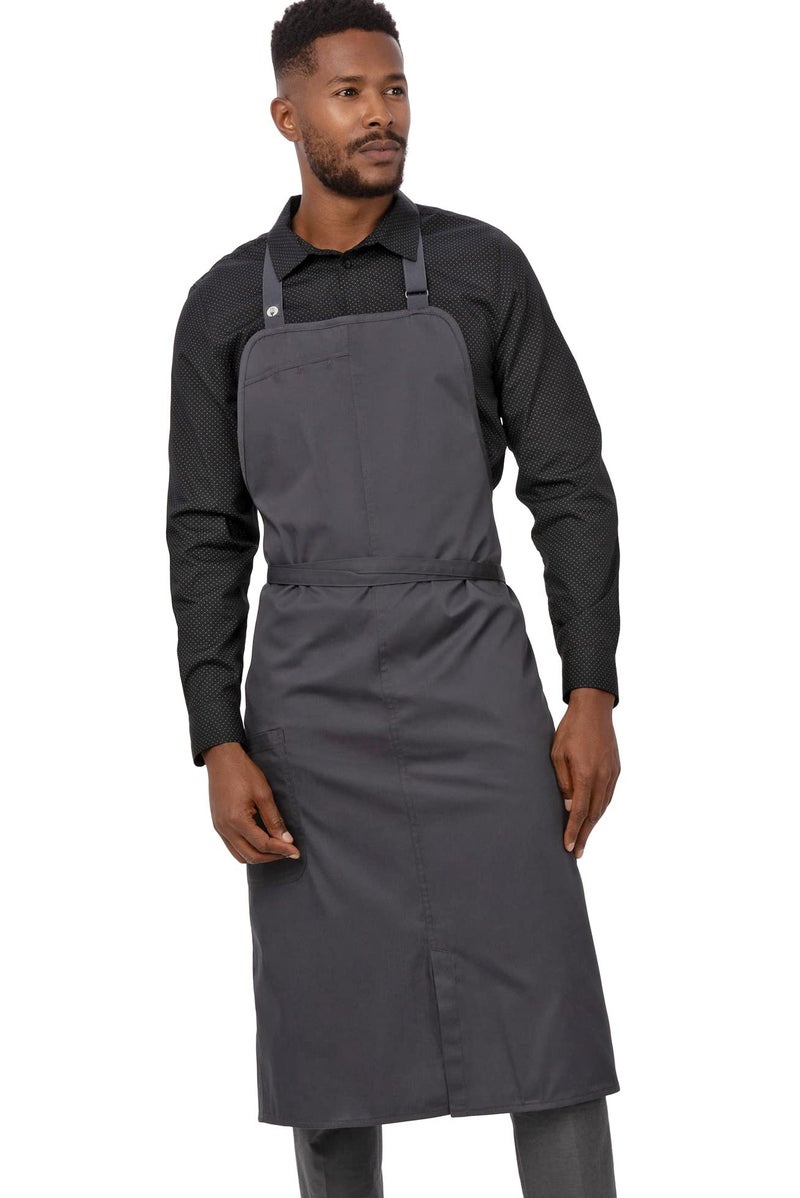 Chef Works Unisex Brio Chef Apron, Charcoal, One Size - Image 1